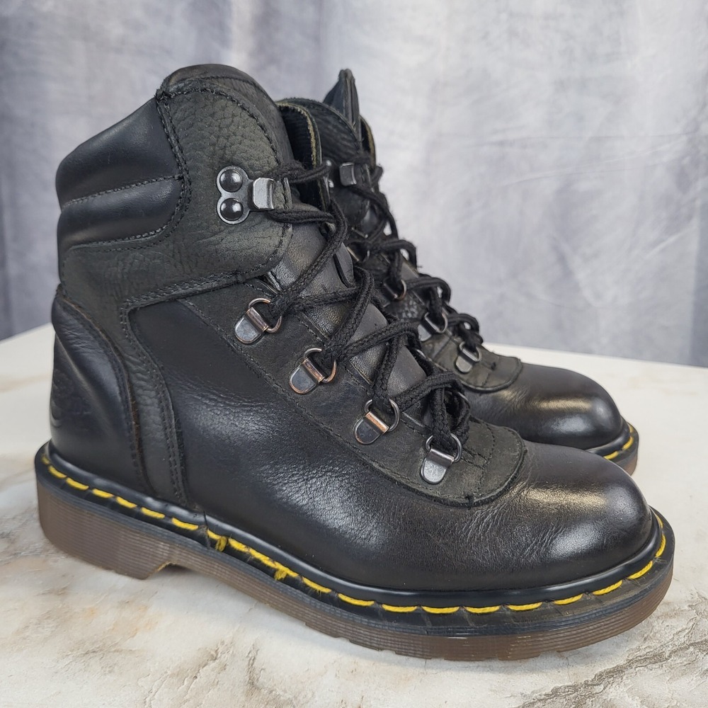 Vintage DM Industrial Soft Toe Air Cushion Lace Up Boots Women's US Size 5 Black